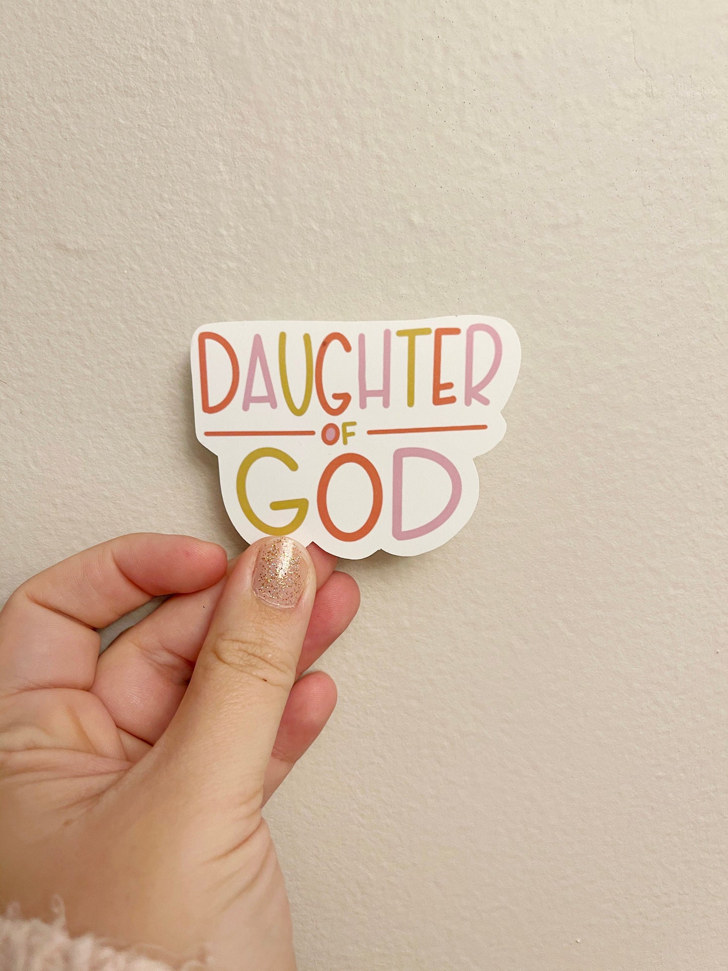 Daughter of God Sticker, 3 inch Bible sticker, vinyl sticker, Gift