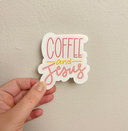 Coffee and Jesus Sticker