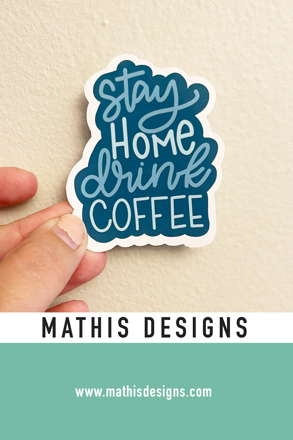 Stay Home Drink Coffee Sticker, Drink Coffee Vinyl Sticker, Gift