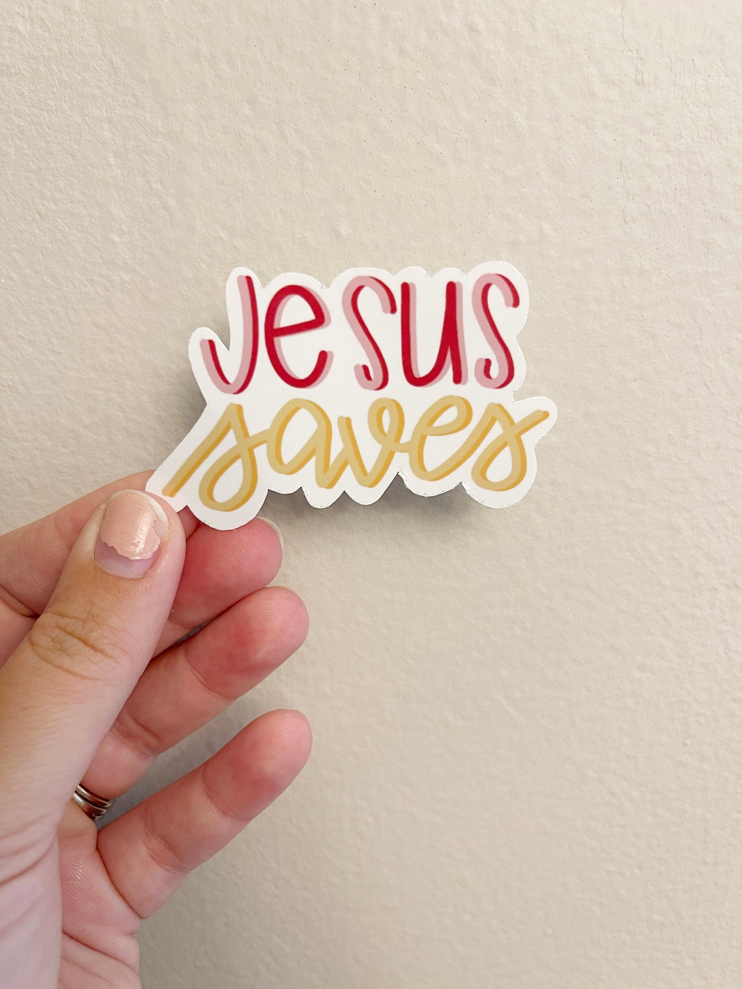 Jesus Saves Sticker, Vinyl Sticker Decal, Jesus Sticker, Gift
