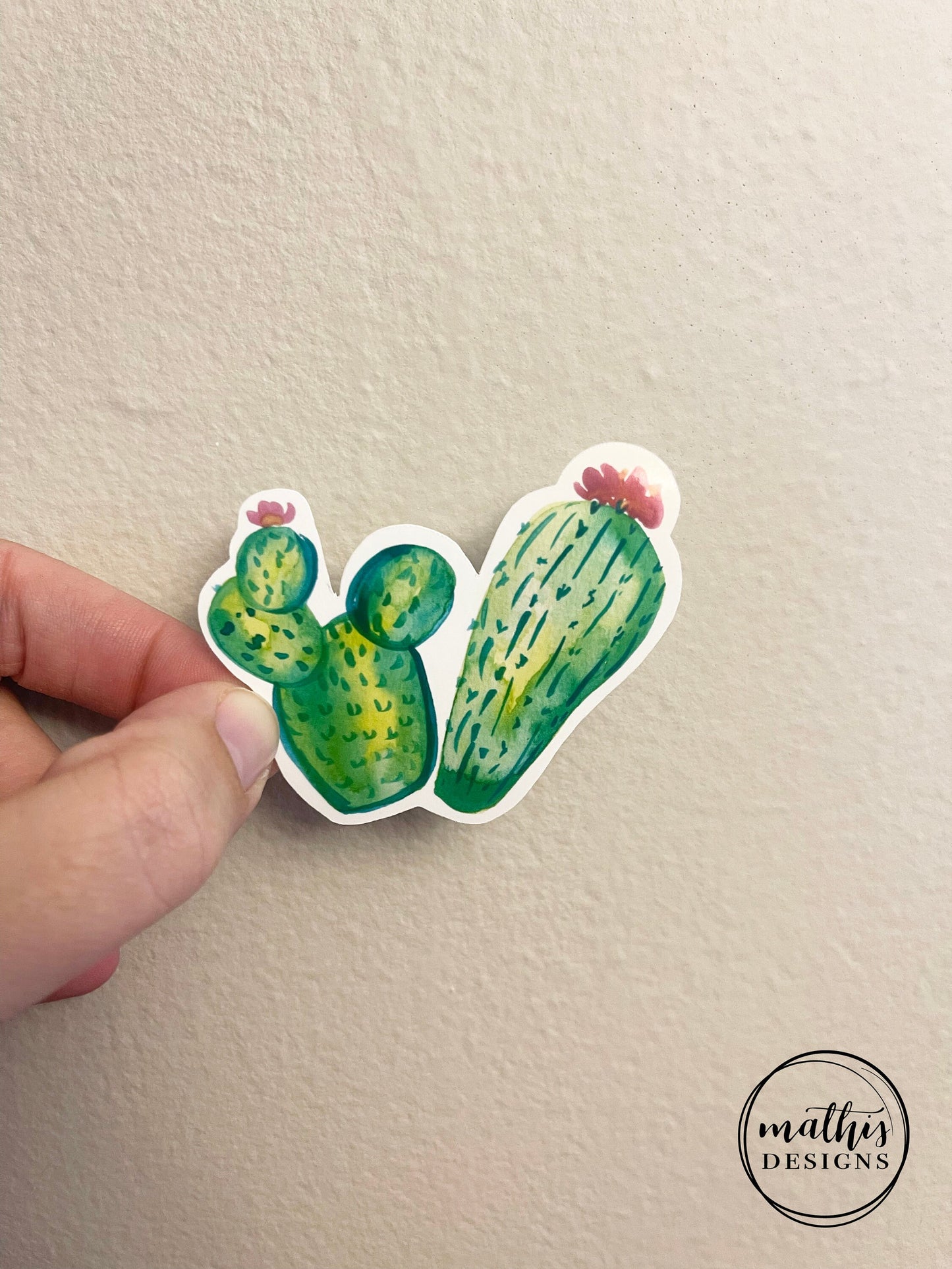 Watercolor Succulent Sticker Set of 9
