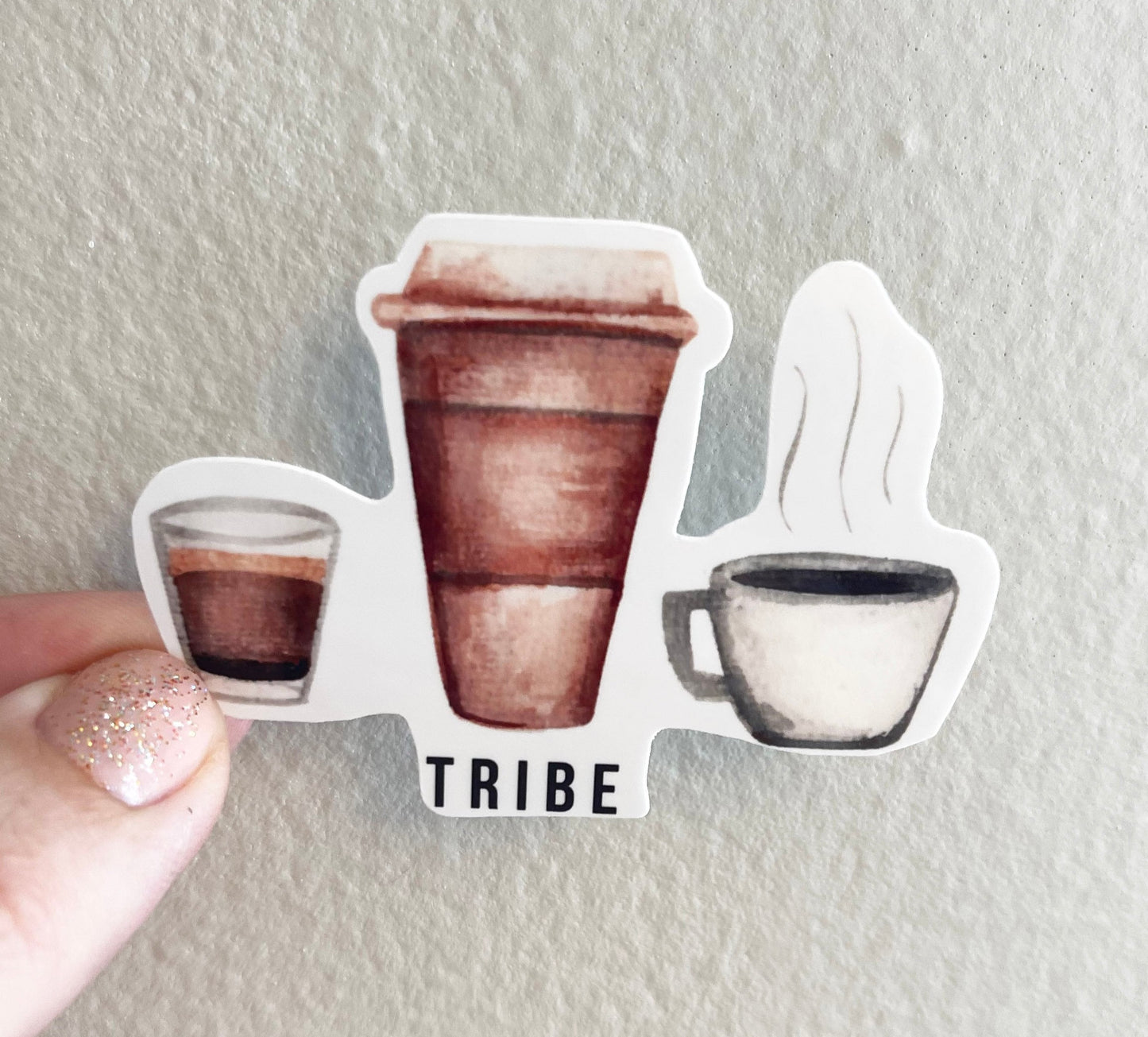 Coffee Tribe Sticker, Coffee Addict Vinyl Decal, Coffee Lover Sticker, Gift