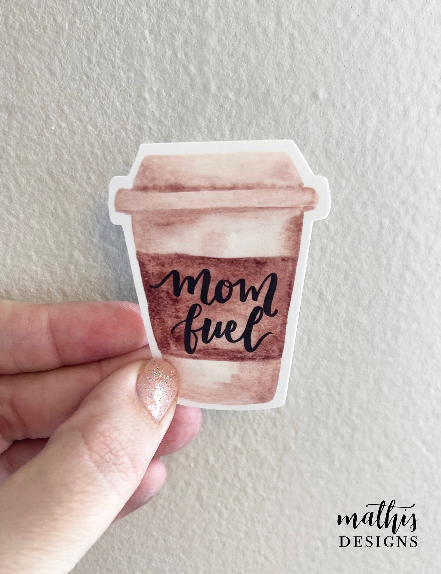 Mom Fuel Coffee Sticker, Coffee Vinyl Decal, Coffee Lover Sticker, Gift