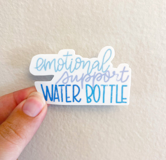 Emotional Support Water Bottle sticker, Funny Water Bottle Sticker, waterproof decal, Gift