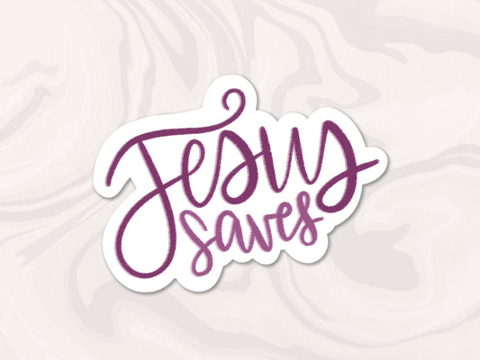 Jesus Saves Bible Sticker, Bible Sticker, Christian Sticker, Bible Gift, Gift for Her, Gift