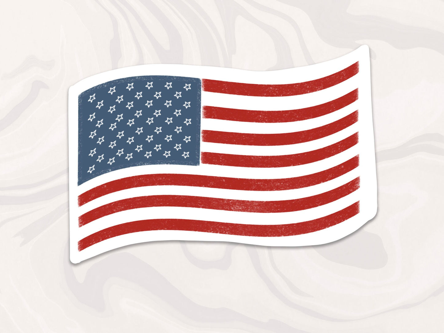 Waving American Flag Sticker, American Sticker, America Accessories and Gifts, Republican Sticker, Gift